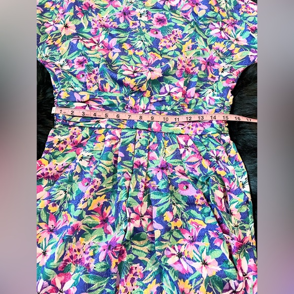 Maggy Boutique 80s Floral Knee Length Dress size 10 - Picture 9 of 14